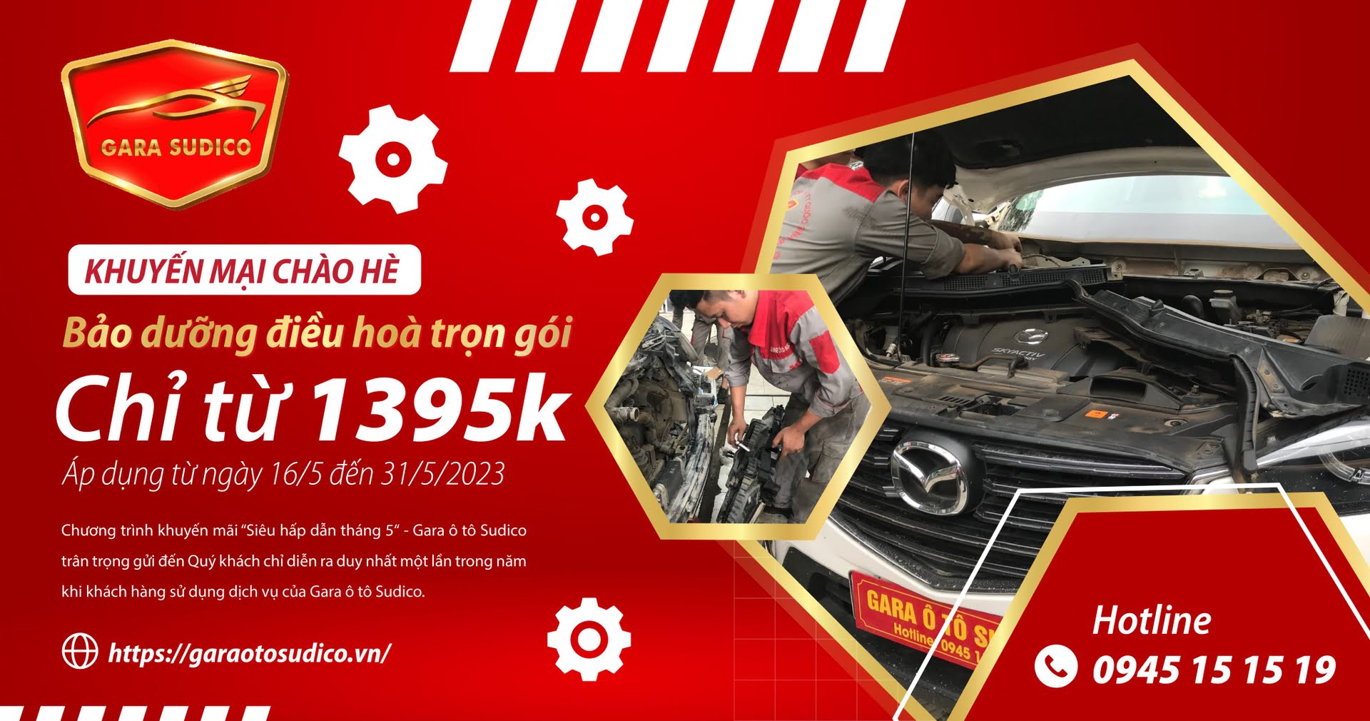 KHUYẾN MẠI CHÀO HÈ - BẢO DƯỠNG ĐIỀU HÒA TRỌN GÓI 1395K